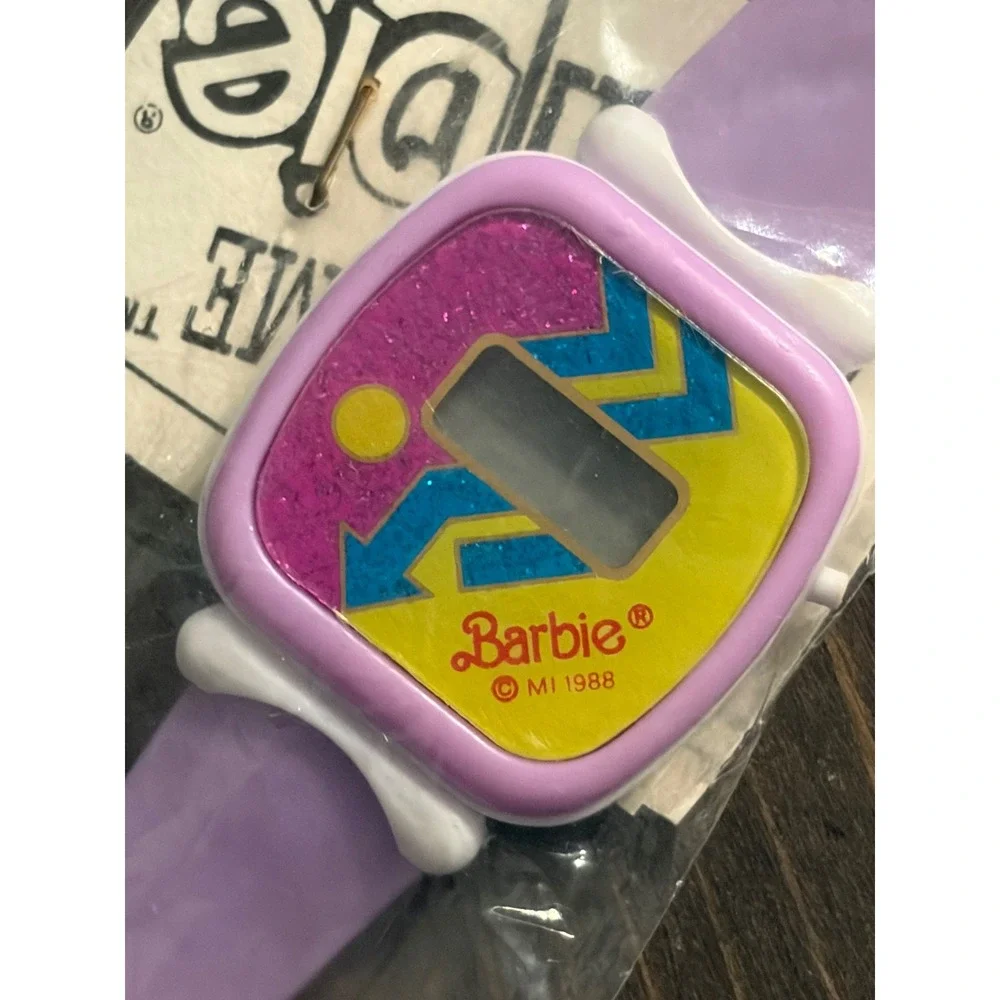 Vintage 1988 Mattel Funtime Barbie Purple Digital Watch